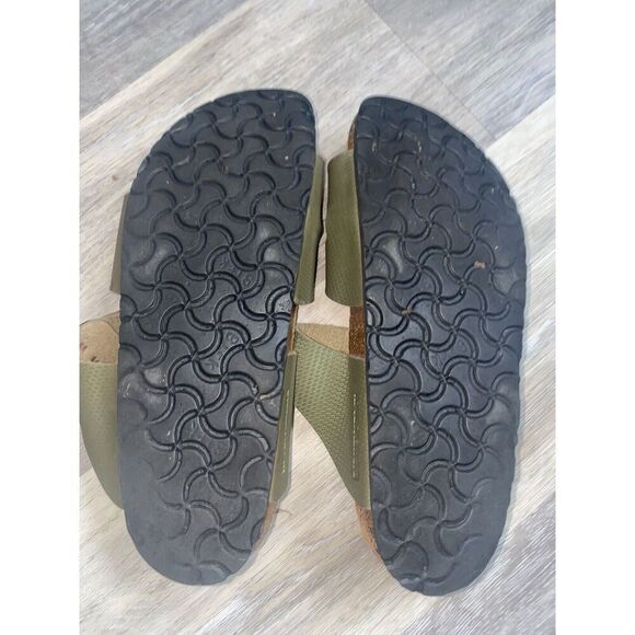 Birkenstock Leather Sandals Size 8W WoMens Green Color Double Buckle READ - Picture 14 of 14